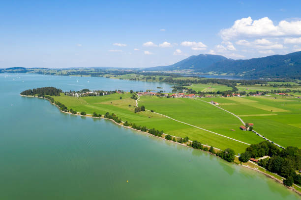 istock Aerial Landscape with Lake and Mountains 1298635513