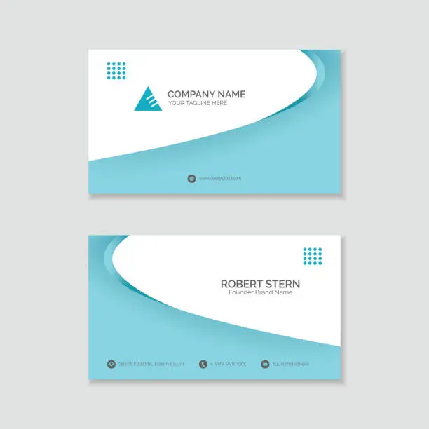 Vector illustration of Clean business card design template