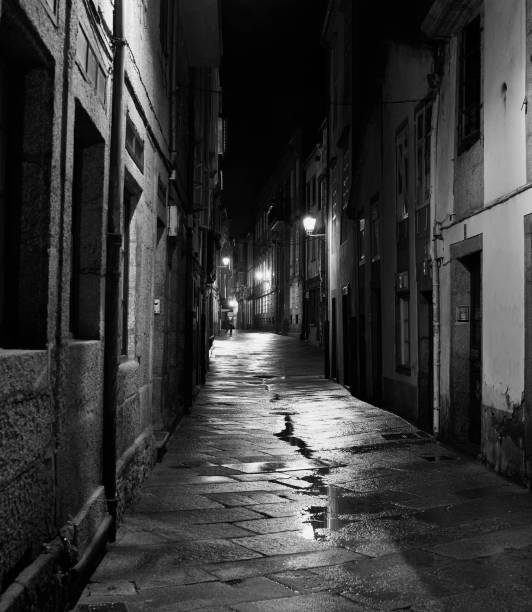 istock Reflections in a lonely street 1298641825
