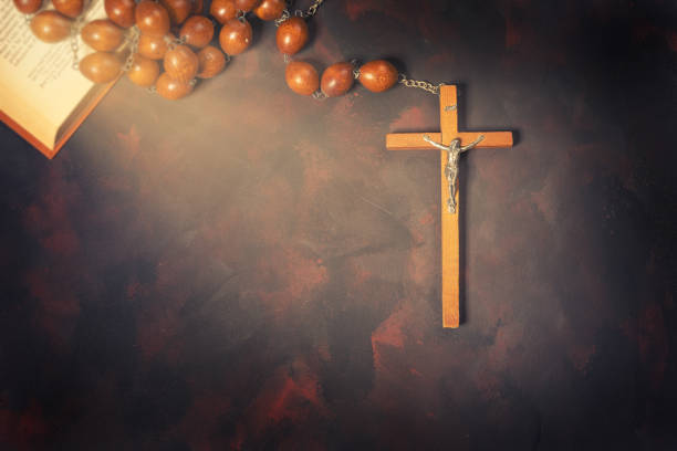 istock A ray of light illuminates crucifix cross with jesus 1298646928