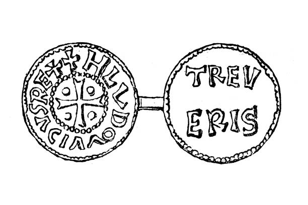 ドイツのルイのコイン - french coin illustrations点のイラスト素材／クリップアート素材／マンガ素材／アイコン素材