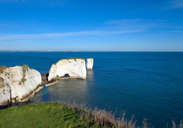istock Winter scenery at Old Harry Rocks, Handfast Point,, Isle of Purbeck, England 1298656607