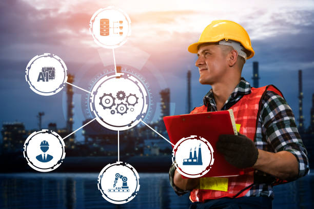istock Engineering technology and industry 4.0 smart factory concept 1298657654