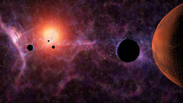 istock Space Universe with a Giant Hot Sun 1298659674