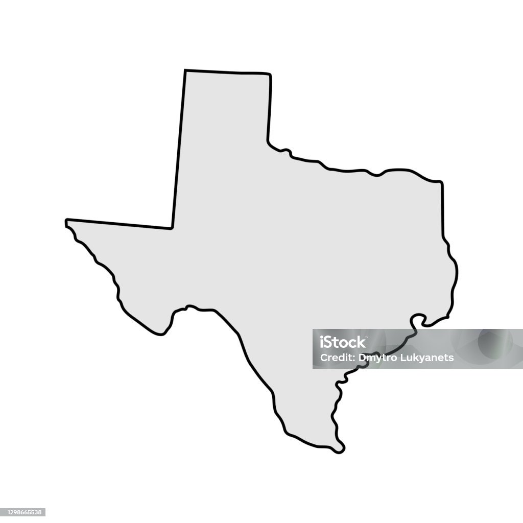 Texas Simple Border Texas State Borders Stock Illustration - Download Image Now - Austin ...