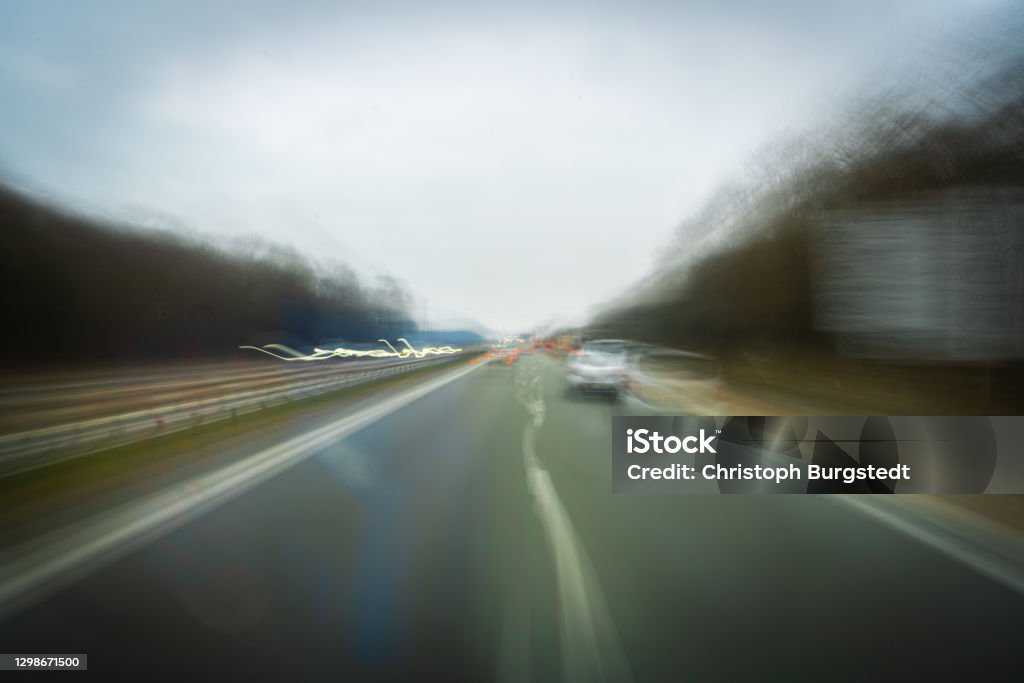 Decreasing concentration and distraction in road traffic Drunk Driving Stock Photo