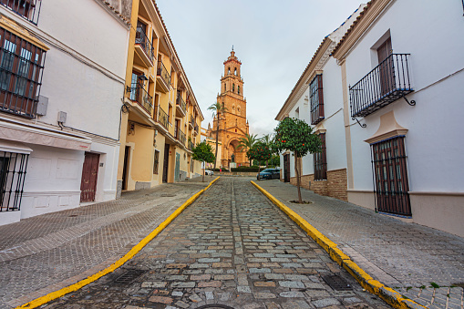 A long-exposure photograph of the Parish of Santa Maria in Utrera.