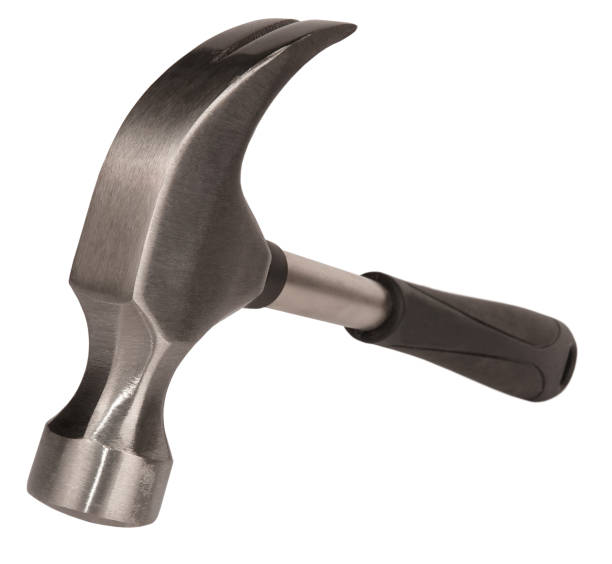 istock Strong solid metal steel hammer tool isolated on white background 1298678924