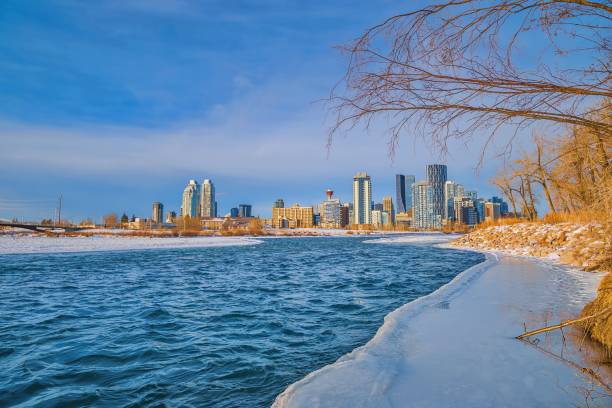 istock Icy River Views Across From Downtown Calgary 1298681509