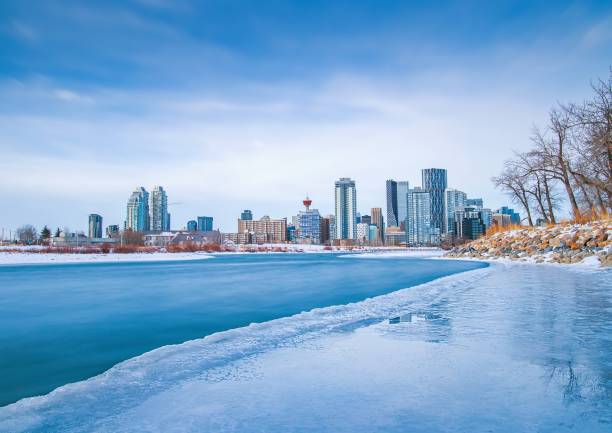 istock Icy River Views Across From Downtown Calgary 1298682452