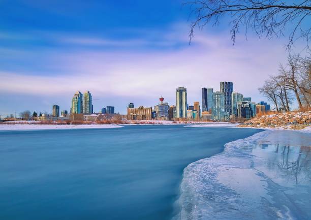 istock Icy River Views Across From Downtown Calgary 1298682513
