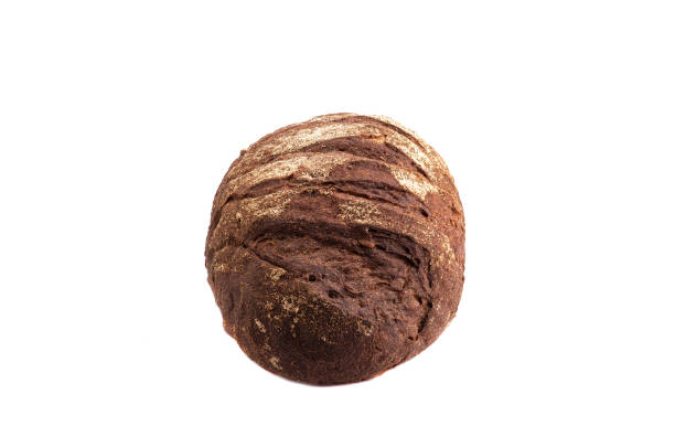 istock Whole loaf of rye bread isolated on a white background. 1298685277