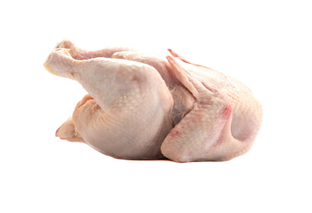 istock Whole fresh chicken isolated on white background. 1298685446