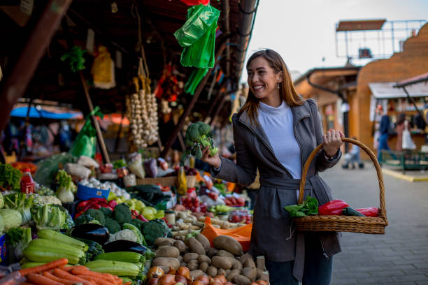 istock Spending day on market. Autumn season. 1298692158
