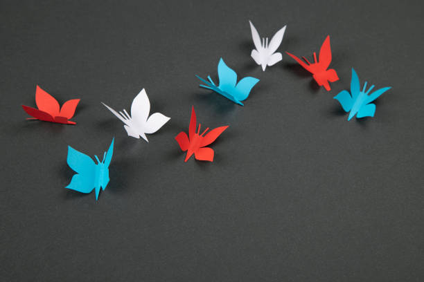 istock Hand made butterfly Paper Cut 1298693405