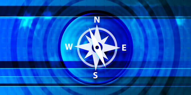istock Compass icon optimum prime digital smart blue banner background abstract futuristic motion illustration 1298701389