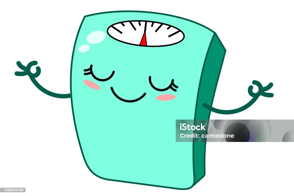 Funny Bathroom Kawaii Scale Mascot Character Mental Healthy Concept No  Stress Vector Illustration Isolated Stock Illustration - Download Image Now  - iStock