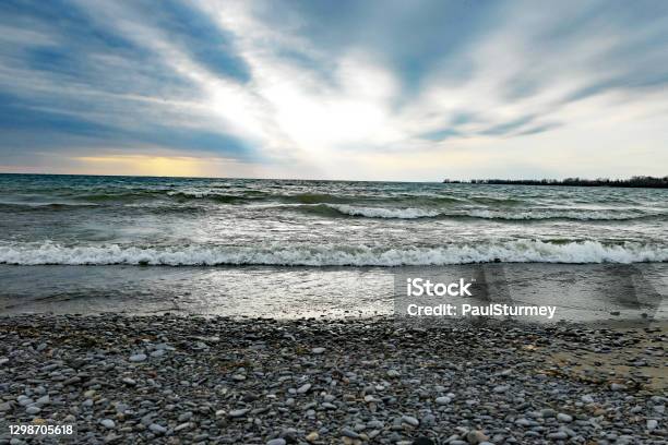 Shores Of Lake Ontario Stock Photo - Download Image Now - Lake Ontario, Sunset, Animal Shell