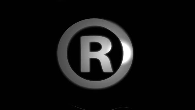 Registered Trademark Symbol holographic motion background