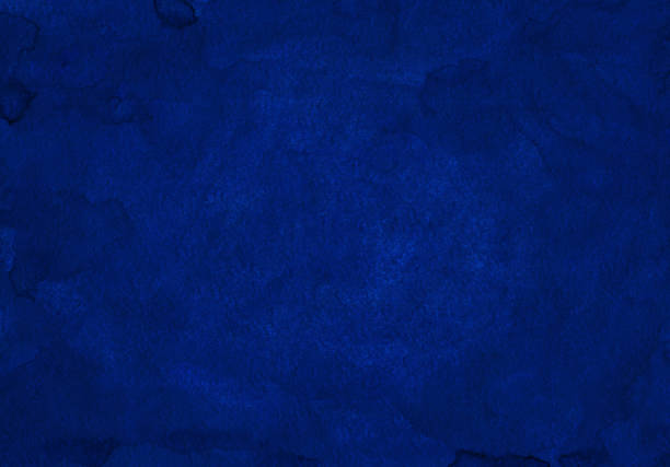 istock Watercolor navy blue background. Abstract dark backdrop, hand painted. texture. Stains on paper. 1298723983