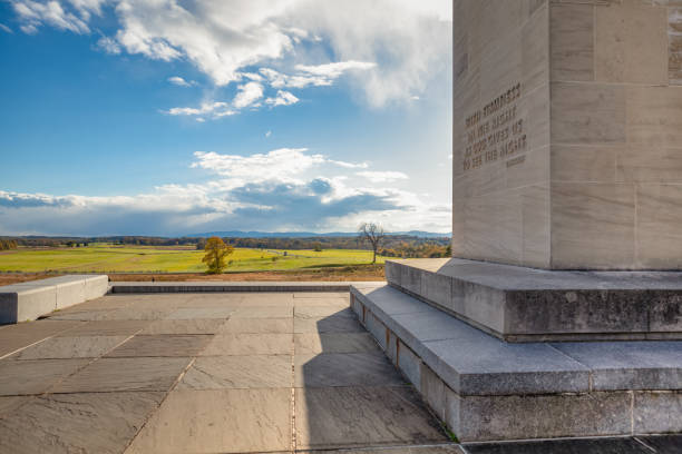 мемориал мира вечного света в национальном военном парке геттисберга - american civil war battle conflict gettysburg national military park стоковые фото и изображения