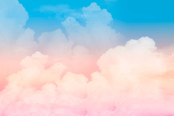 istock Sky pastel color sun and cloud. blue orange pink gradient abstract smooth peaceful morning summer background. 1298763419