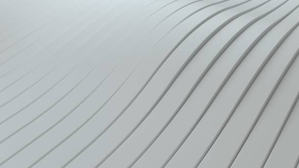 istock Abstract background with white wavy stripes. Abstract cut paper stripes. Soft light effect. Modern white background template for documents, reports and presentations. Sci-Fi Futuristic. 3d rendering 1298778283