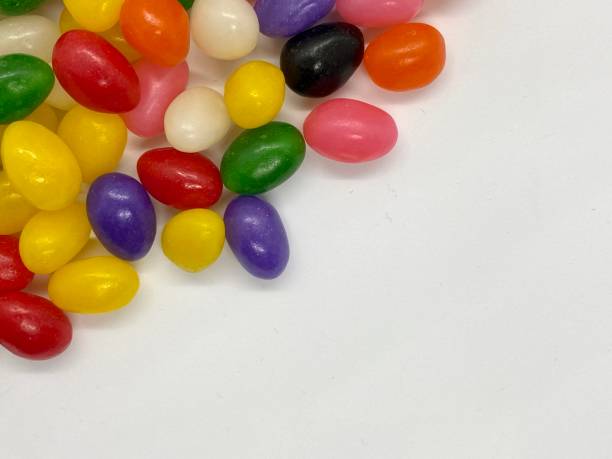 istock Jelly beans on a white background with copy space 1298783576
