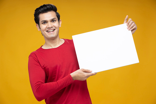 Indian, modern, young man, colour background,