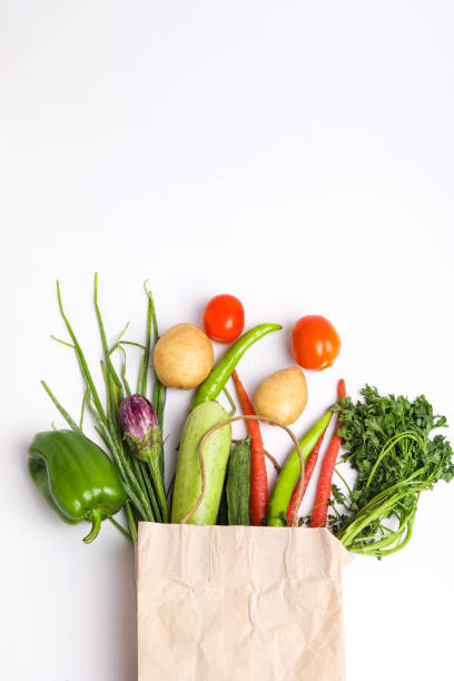 istock Healthy food concept. Vegetables collection isolated over white background. 1298809964