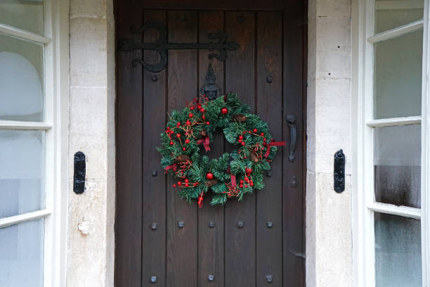 istock Christmas theme door decorating idea 1298810916