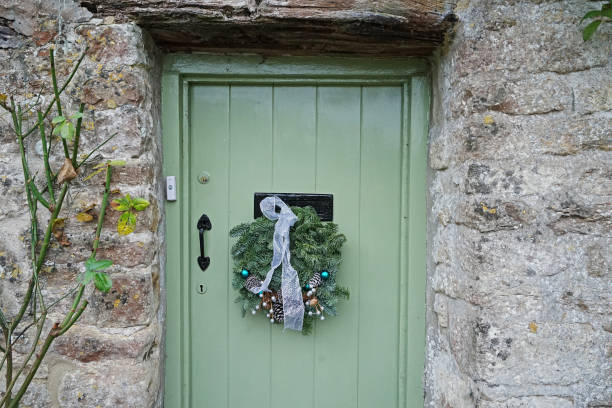 istock Christmas theme door decorating idea 1298811488