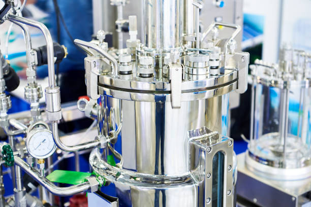 sistema automático de reactores - pharmaceutical factory healthcare and medicine industry laboratory fotografías e imágenes de stock