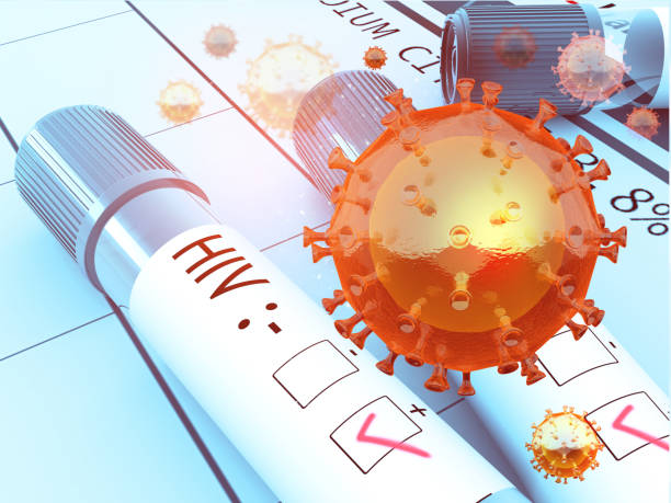 hiv 테스트 양성, hiv 바이러스 - 에이즈 뉴스 사진 이미지