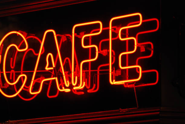 istock Neon sign of cafe 1298834162