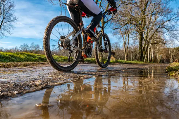 Mud on a bike trail
