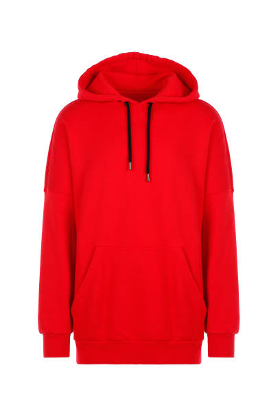 istock Red sweatshirt with a hood 1298845634