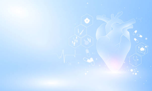 istock Medical treatment heart in innovation concept abstract  technology communication concept vector background 1298847753