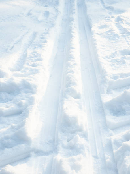 istock ski track in fresh deep snow on winter day 1298857005