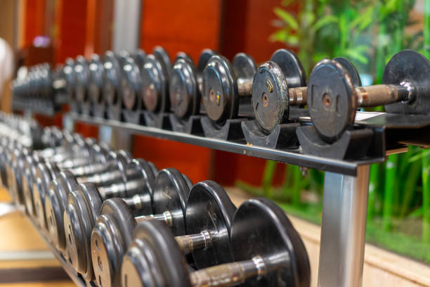 istock A neat row of dumbbells 1298859597