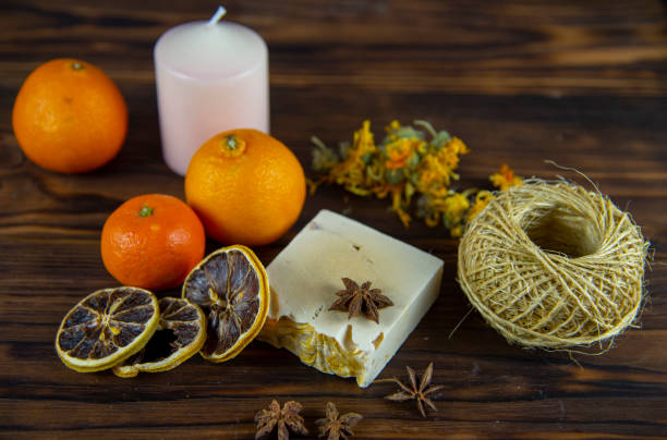istock Natural handmade skincare. Organic soap bars . 1298866010