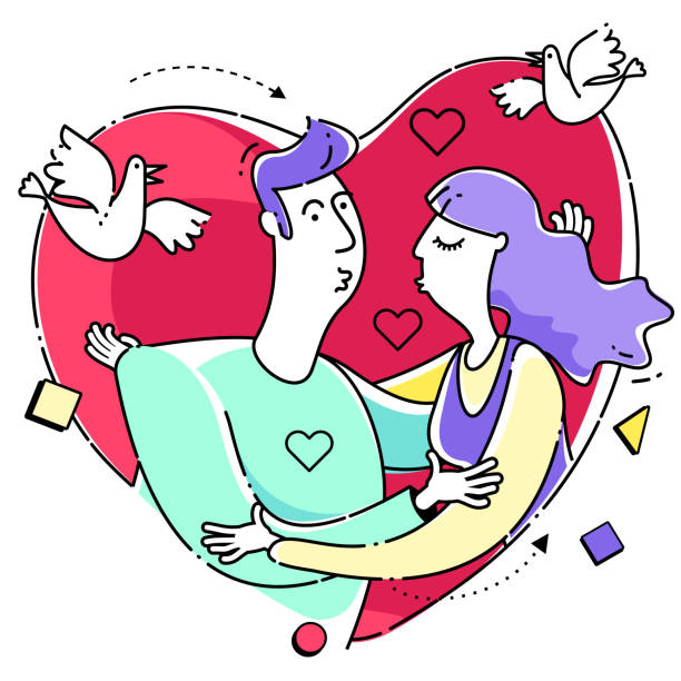 istock Vector illustration of greetings for Valentine's Day, wedding, proposal to marry or get engaged; love card 1298871907