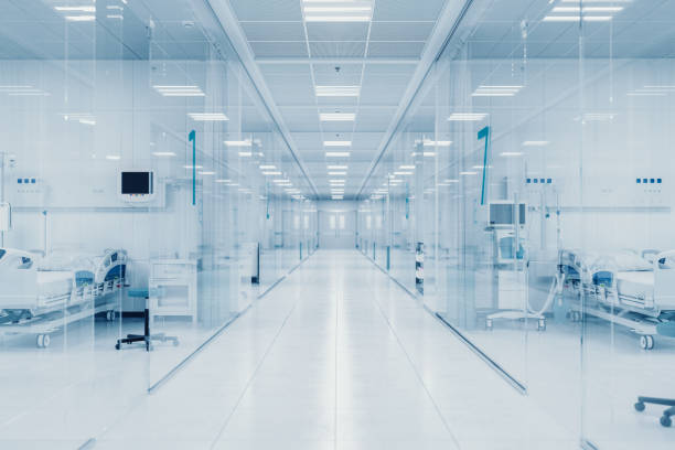Modern Hospital Isolation Rooms Isolation rooms in a modern hospital. hospital room stock pictures, royalty-free photos & images
