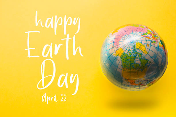 Earth Day concept. Happy Earth Day word stock photo