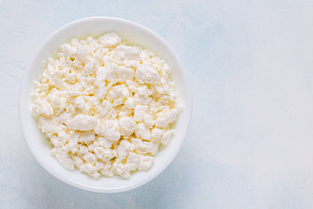 istock Curd or cottage cheese. Dairy product 1298892176