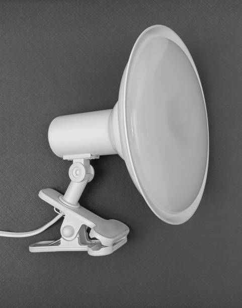 istock High power flat LED bulb on a clothespin over a gray background. 1298901713