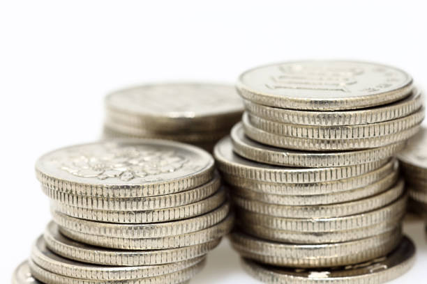 istock Pile of hundred yen coins 1298905698