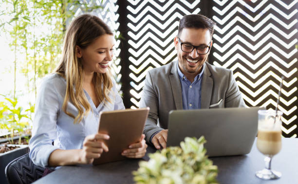 istock Corporate teamworking business colleagues in modern office 1298927153