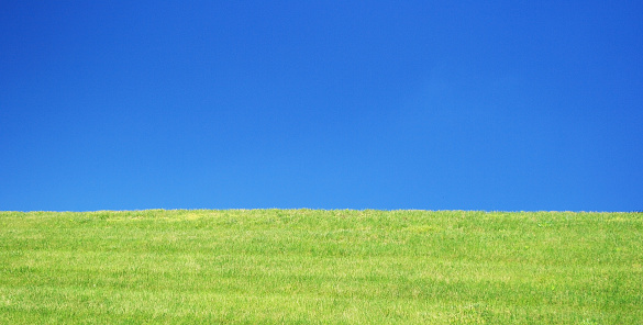 Sky and grass backround panorama