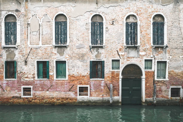 istock Wall with windows and gate over canal in Venice, Italy 1298952908